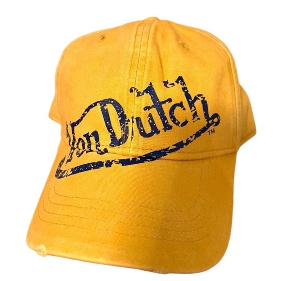 NWT Von Dutch distressed mustard yellow hat - Picture 2 of 10